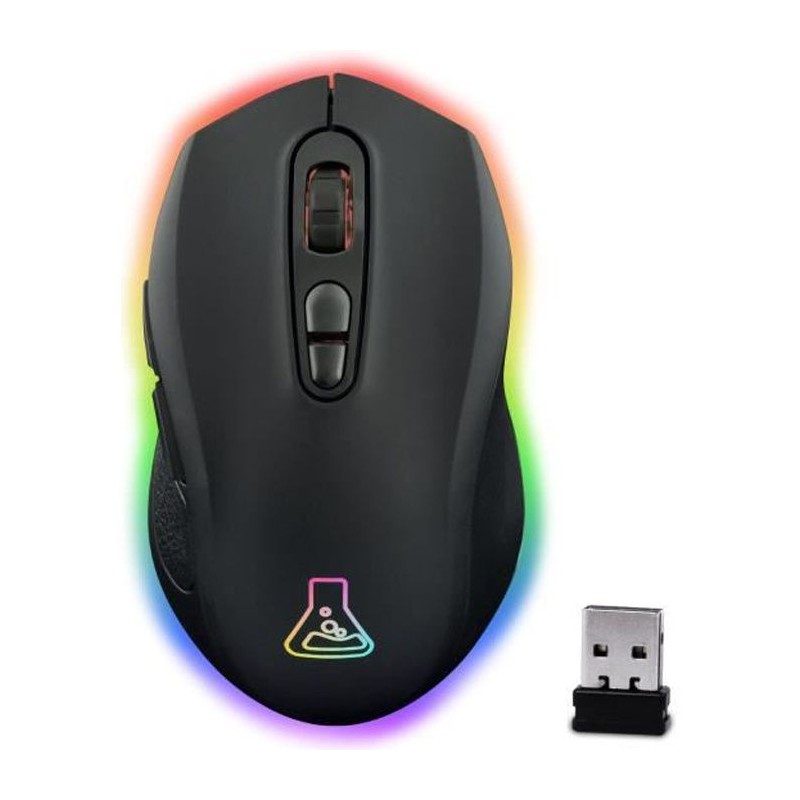 THE G-LAB KULT NEON RGB Souris Gaming rétroéclairé Sans fil - 2400 DPI - vue de dessus