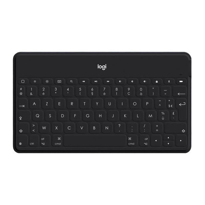 LOGITECH Keys-To-Go Clavier Bluetooth ultra-léger pour iPhone, iPad et Apple TV (920-006705) - vue de dessus