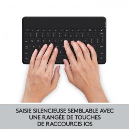 LOGITECH Keys-To-Go Clavier Bluetooth ultra-léger pour iPhone, iPad et Apple TV (920-006705) - vue format