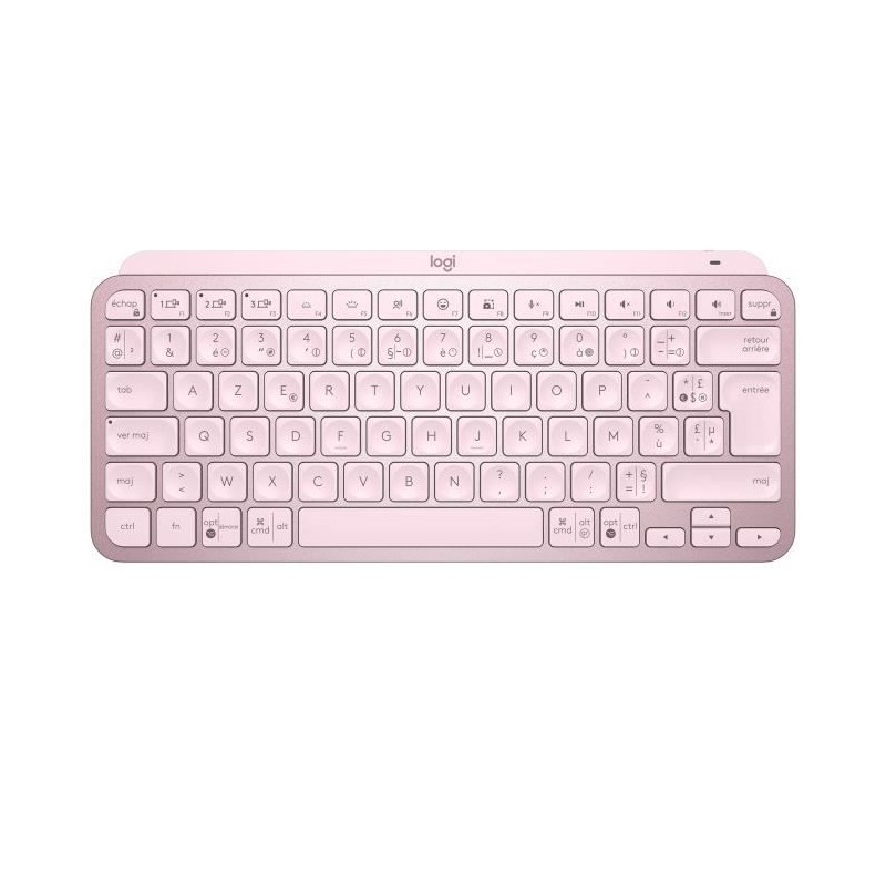 LOGITECH MX Keys Mini Rose Clavier sans fil Compact, Bluetooth