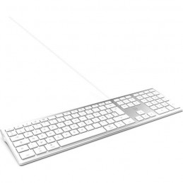 MOBILITY LAB ML304304 Clavier Design Touch Filaire pour Mac avec 2 USB - AZERTY - Blanc et argenté