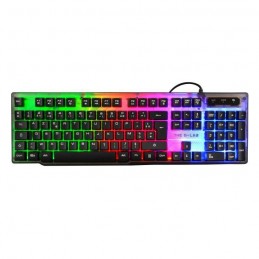 THE G-LAB KEYZ-NEON Clavier Gaming Filaire - 19 touches anti-ghosting - 12 raccourcis - AZERTY - vue de dessus