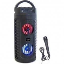 INOVALLEY KA01 Enceinte lumineuse Bluetooth 100W - Fonction Karaoké - 2 Haut-parleurs LED colorées - USB - vue de Face