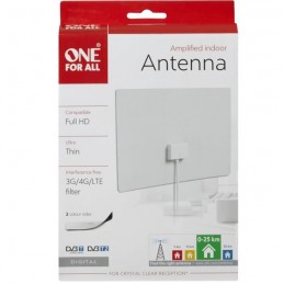 ONE FOR ALL SV9440 Antenne d'intérieur FHD Ultra plate pour un positionnement derriere l'écran ou au mur - Filtre 5G - emballage