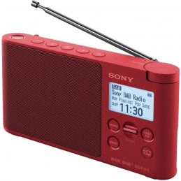 SONY XDRS41DR Rouge Radio portable DAB/DAB+ - Préréglages directs - Réveil et mise en veille programmable