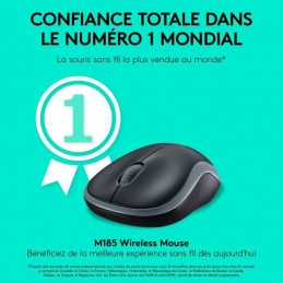 LOGITECH M185 Rouge Souris sans fil optique (910-002237) - vue confiance