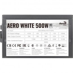 AEROCOOL Aero White Alimentation ATX 500W 80Plus non modulaire