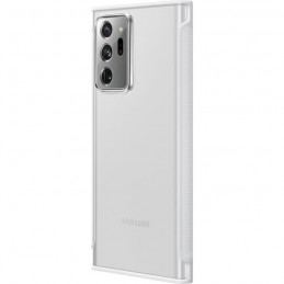 SAMSUNG Coque transparent renforcée Blanc pour Smartphone Samsung Note20 Ultra - vue de dos trois quart en situation