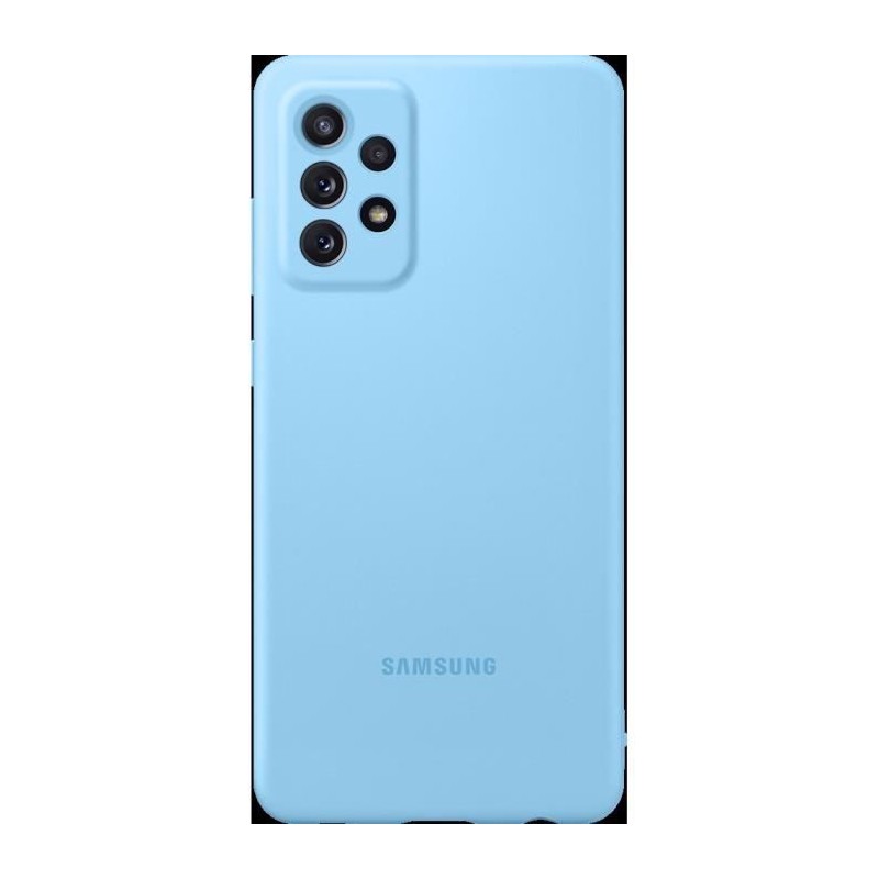SAMSUNG Coque Silicone Bleu pour Smartphone Samsung Galaxy A72 - vue de dos