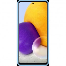 SAMSUNG Coque Silicone Bleu pour Smartphone Samsung Galaxy A72 - vue de face en situation
