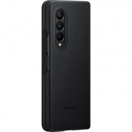 SAMSUNG Coque en cuir Noir pour Smartphone Samsung Z Fold3 - vue de dos trois quart en situation