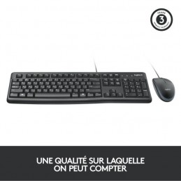 LOGITECH MK120 Noir Pack clavier et souris filaire - AZERTY (920-002539) - vue garantie