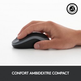 LOGITECH MK270 Noir Ensemble Clavier Souris Sans Fil - AZERTY (920-004510) - vue souris en situation