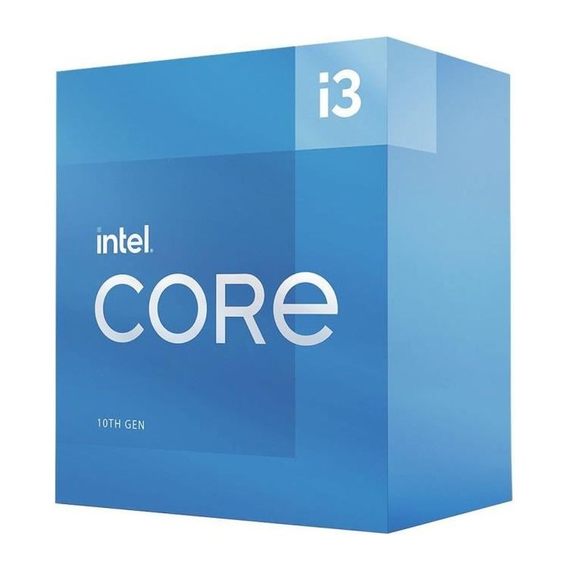 INTEL Core i3-10105 Processeur LGA-1200 - 4 Coeurs - 3.7GHz - 4.4GHz 65W (BX8070110105) - vue emballage