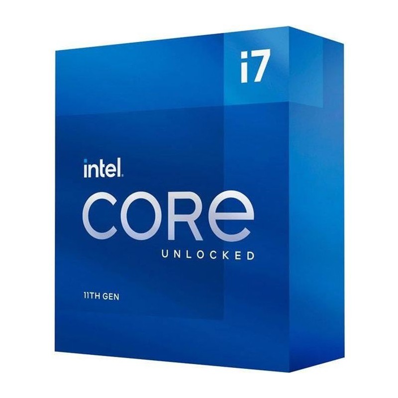 INTEL Core i7-11700F  Processeur LGA-1200 - 8 coeurs - 4.9GHz - TDP 65W (BX8070811700F)