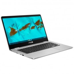 ASUS Chromebook C424MA-BV0131 PC Portable 14'' HD - Celeron N4020 - RAM 4Go - SSD 64Go - Chrome OS - AZERTY - vue de trois quart