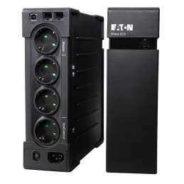 EATON Ellipse ECO 800 USB DIN Onduleur 500W - 800VA - 4 prises DIN (EL800USBDIN) - vue de face - vue de dos