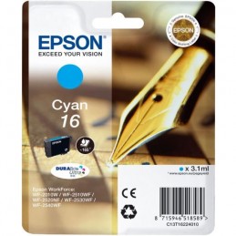 EPSON T1622 Cyan Cartouche d'encre 16 Stylo plume (C13T16224022) pour WF-2010, WF-2750