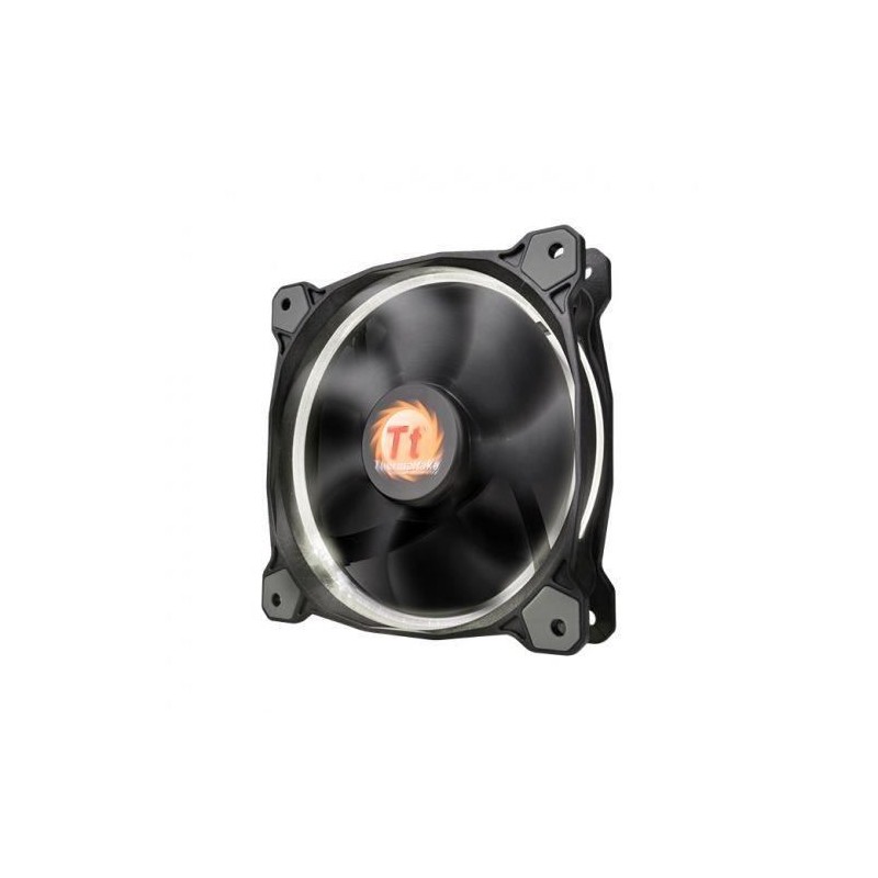 THERMALTAKE Riing 12 White Edition Ventilateur boitier PC 120mm (CL-F038-PL12WT-A) - vue trois quart