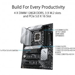 ASUS PRIME Z690-P WIFI D4 Carte mère ATX Socket LGA 1700 - DDR4 (90MB18N0-M0EAY0) - vue de trois quart