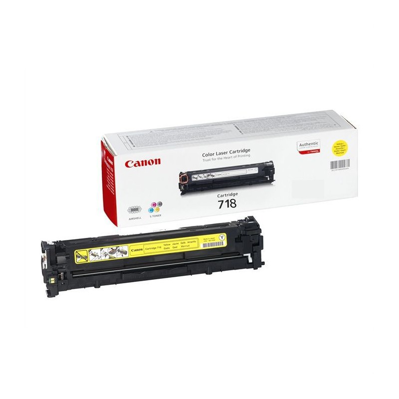 CANON 718Y Jaune Toner Laser (2900 pages) authentique pour i-SENSYS LBP7200, MFC8350