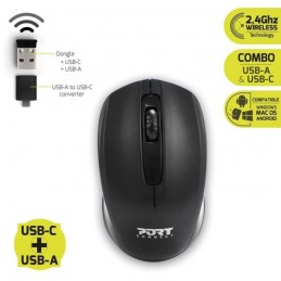 PORT DESIGNS Sac a dos Noir pour PC Portable 15.6'' + Souris Sans Fil USB - vue souris adaptateur
