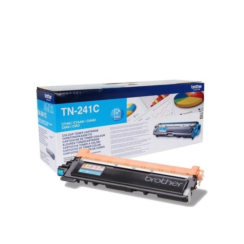 BROTHER TN-241C Toner laser Cyan 1400 pages authentique pour DCP-9020, HL-3150, MFC-9330