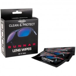 GUNNAR Pack de 30 lingettes nettoyantes pour lunettes anti-lumière bleue (GAI-0004)