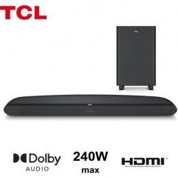 TCL TDS-6110 Noir Barre de son Home Cinéma 2.1 avec caisson de basses sans fil - HDMI - 240W - vue de face