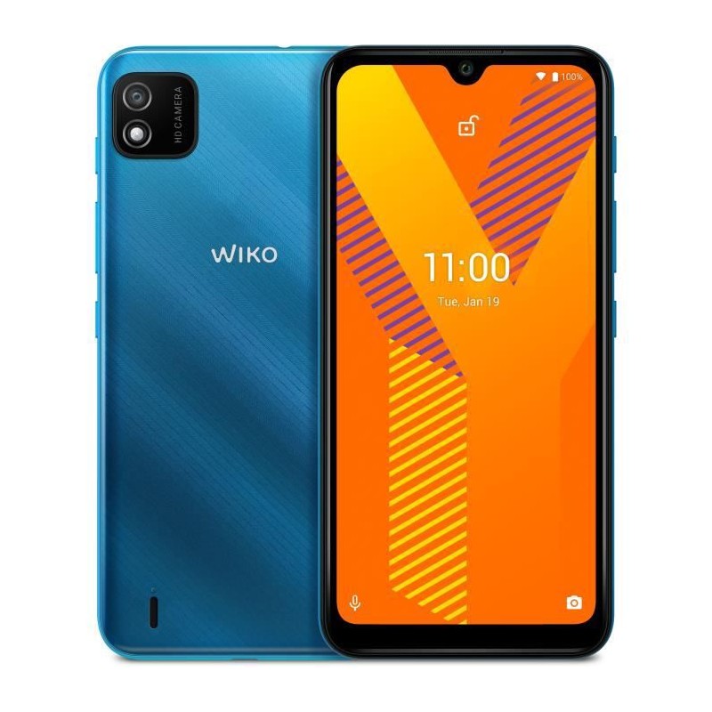WIKO Y62 LS Bleu clair Smartphone 6.1'' - RAM 1Go - Stockage 16Go - 5Mp - Android 11