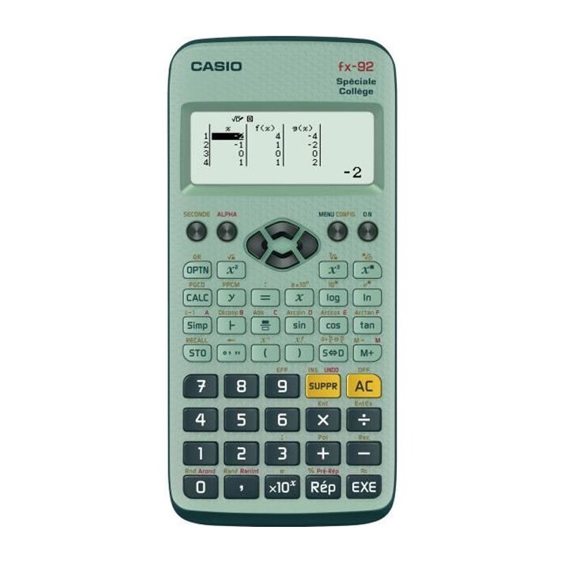 CASIO Fx 92+ College Scientifique Graphique et Formelle Calculatrice écran  LCD 5 lignes avec Quadrimedia