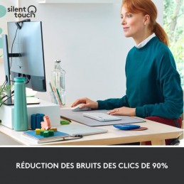 LOGITECH Signature M650 Blanc Souris Sans Fil Droitier Grande Taille Silencieuse, Bluetooth, Programmable - vue réduction