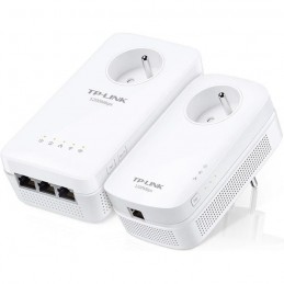 TP-LINK kit de 2 CPL 1300Mbps Wi-Fi Bi-Bande 1350Mbps - 3 Ports Gigabit et Prise 220V Intégrée (TLWPA8635PKIT)