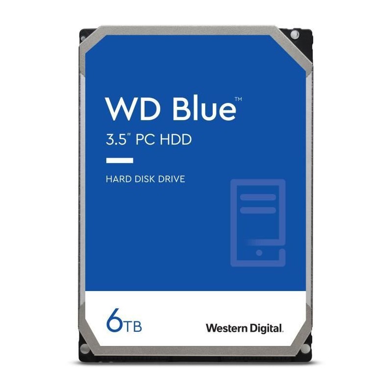 WESTERN DIGITAL 6To WD Blue™ HDD 3.5'' 5400rpm SATA 6Gbs 256Mo Cache (WD60EZAZ)