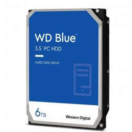 WESTERN DIGITAL 6To WD Blue™ HDD 3.5'' 5400rpm SATA 6Gbs 256Mo Cache (WD60EZAZ) - vue de trois quart