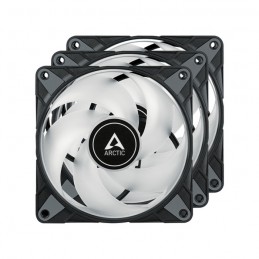 ARCTIC P12 PWM PST A-RGB Noir Ventilateur boitier 120mm (PACK de 3) (ACFAN00232A) - vue de face OFF