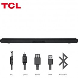 TCL TS8211 Noir Barre de son Dolby Atmos 2.1 avec caisson de basse intégré - 260W - HDMI - Compatible Alexa - vue de dos