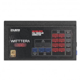 ZALMAN WattTera Alimentation PC 1200W modulaire 80Plus Gold (ZM1200-EBTII) - vue connecteurs