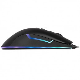 MILLENIUM MO1 RGB Noir Souris Filaire Gaming USB - 7 boutons - 8000 DPI - vue de profil droit