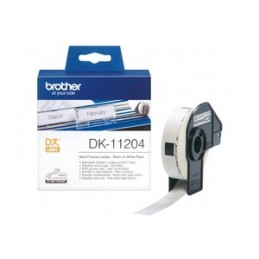 BROTHER DK11204 (17 x 54 mm) Noir sur Blanc - Ruban K7 rouleau 400 étiquettes - vue emballage