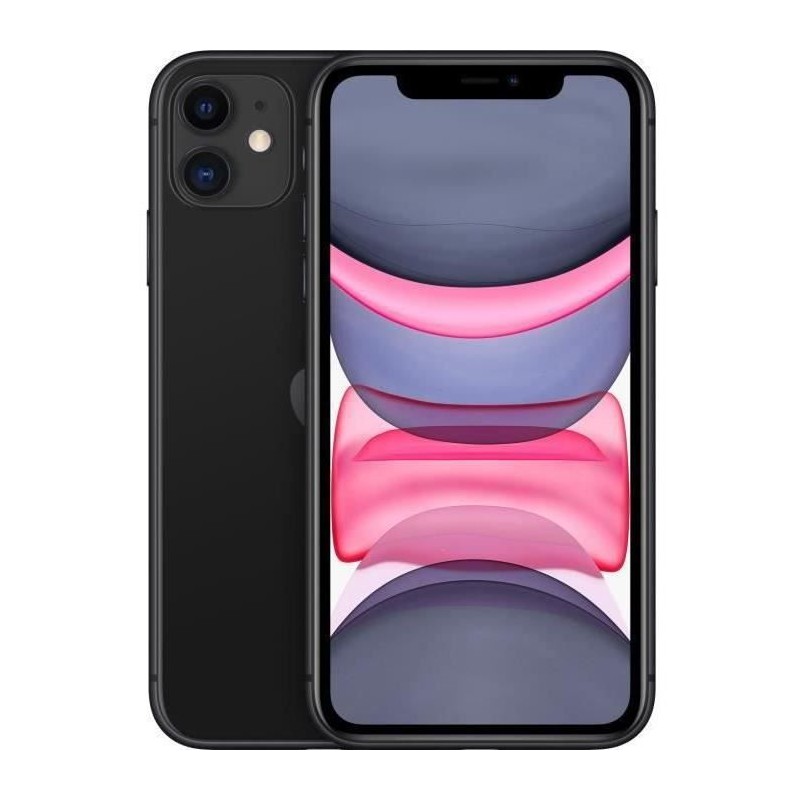 APPLE iPhone 11 Noir 128Go - Ecran 6.10'' - 4G - iOS 13