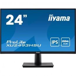 IIYAMA PROLITE XU2493HSU-B1 Ecran PC 24'' FHD - Dalle IPS - 4 MS - 60 Hz - HDMI, DP, VGA - vue de face