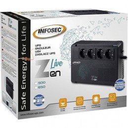 INFOSEC Zen Live 650 Onduleur 650VA Line Interactive - 4 prises FR / SCHUKO - vue emballage