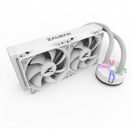 ZALMAN Reserator5 Z24 Blanc Watercooling CPU Intel AMD (RESERATOR5Z24WH) - vue de trois quart