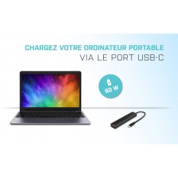 I-TEC Station d'accueil de voyage USB-C - HDMI 4K, 2x USB, port SD / microSD, usb-c Power Delivery 60W - vue chargeur 60W