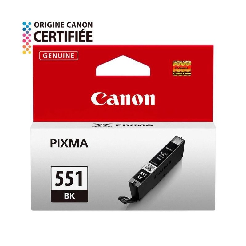 CANON CLI-551BK Noir Cartouche d'encre (6508B001) pour PiXMA iP8750, MG7150, MX925 - vue emballage