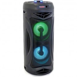 INOVALLEY KA02 Enceinte lumineuse Bluetooth 40W - Karaoké - 2 Haut-parleurs - LED synchronisées - USB