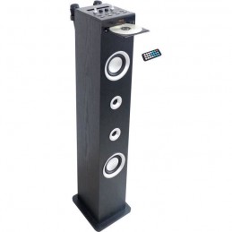 INOVALLEY HP49CD Noir Tour de son Bluetooth - Lecteur CD et fonction Karaoké - 100W - Radio FM - Port USB - Aux-in