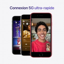 APPLE iPhone SE 5G Rouge écran 4.7'' - 64Go - iOS 15 - vue de face gamme