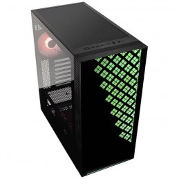 BITFENIX Dawn TG Noir Boitier PC Moyen tour Format E-ATX/ATX/Micro ATX/Mini-ITX (BFC-DAW-500-KKGSK-RP) - vue de trois quart